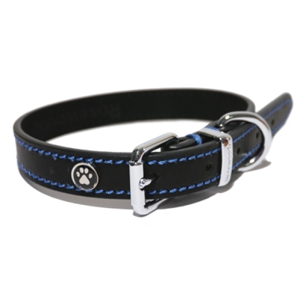 Luxury leather halsband hond leer luxe zwart