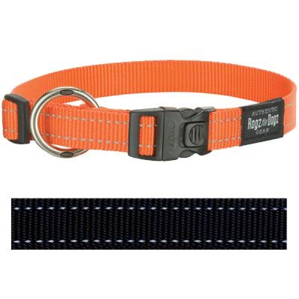 Rogz for dogs fanbelt halsband zwart