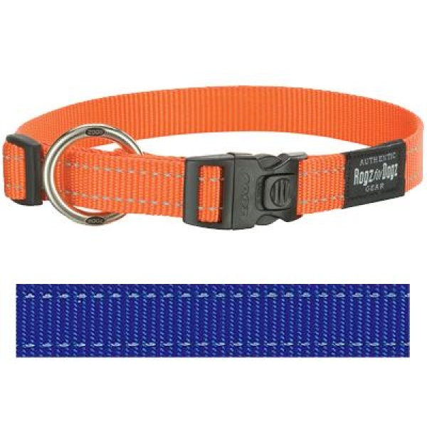 Rogz for dogs fanbelt halsband blauw