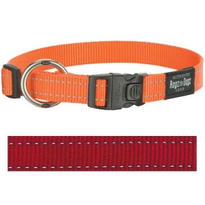 Rogz for dogs fanbelt halsband rood