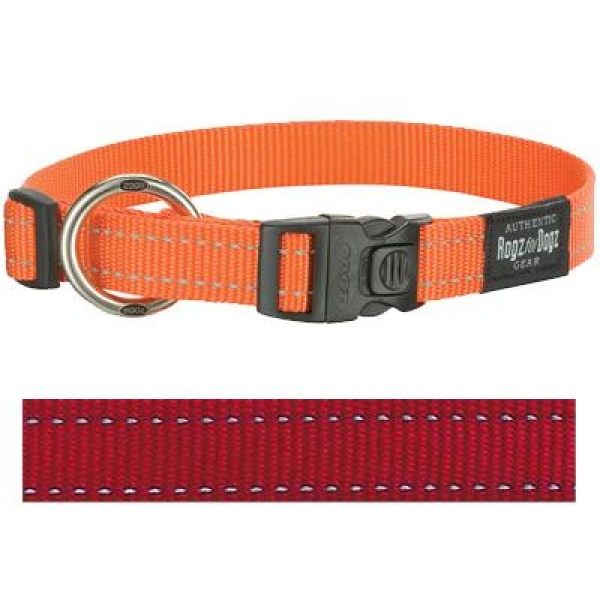 Rogz for dogs fanbelt halsband rood