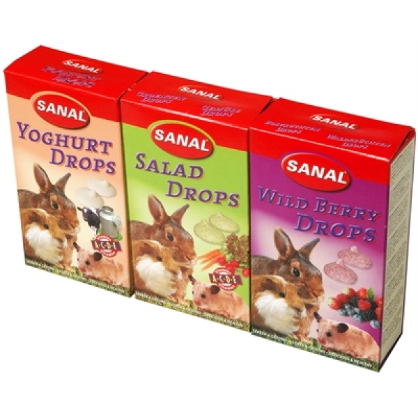 Sanal knaagdier 3-pack drops yogurt/salad/wild berry