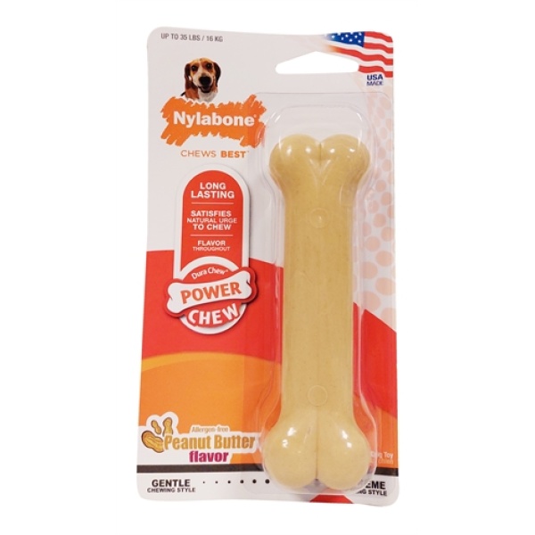 Nylabone dura chew peanutbutter voor harde bijters hypoallergeen