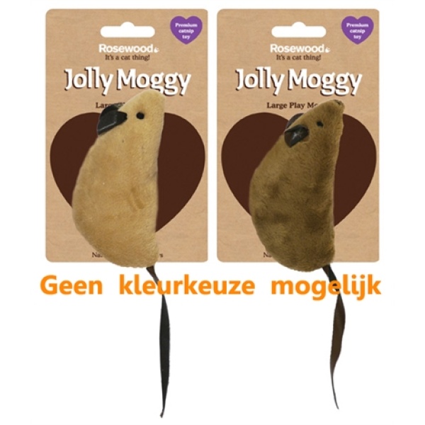 Jolly moggy natural wild speelmuis groot met catnip assorti