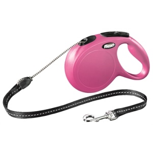 Flexi rollijn classic cord roze