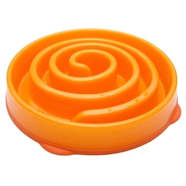 Slo-bowl feeder mini coral spiraal oranje