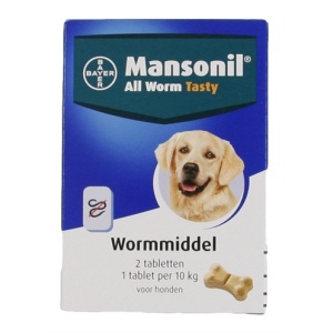 Mansonil hond all worm tasty tabletten