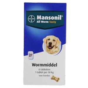 Mansonil hond all worm tabletten