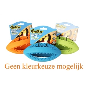 Happy pet grubber interactieve rugbybal mini assorti