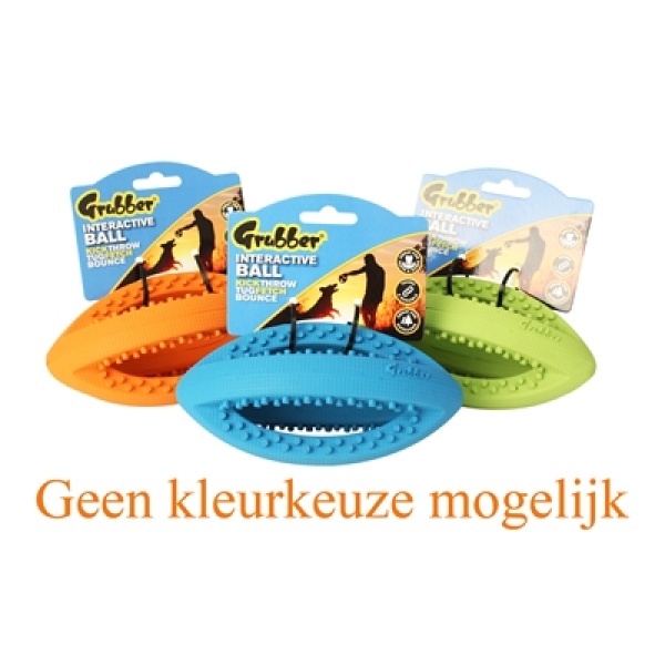 Happy pet grubber interactieve rugbybal mini assorti