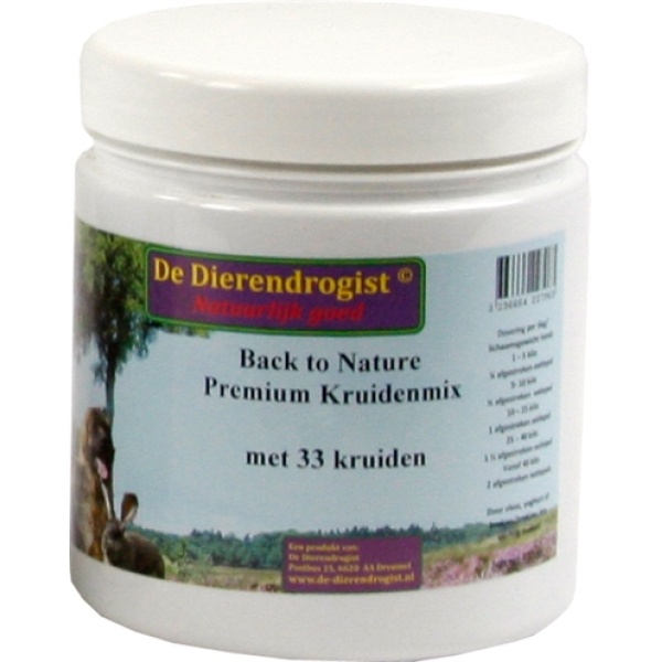 Dierendrogist back to nature premium kruidenmix met 33 kruiden