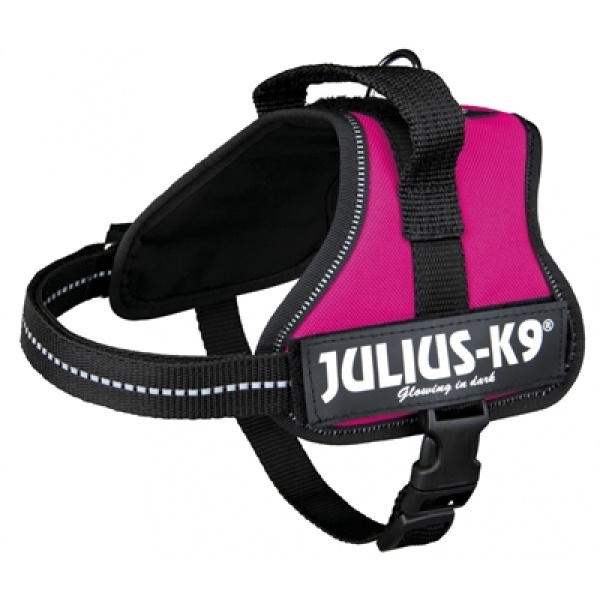 Julius k9 power-harnas / tuig voor labels fuchsia