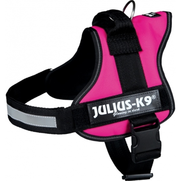 Julius k9 power-harnas / tuig voor labels fuchsia