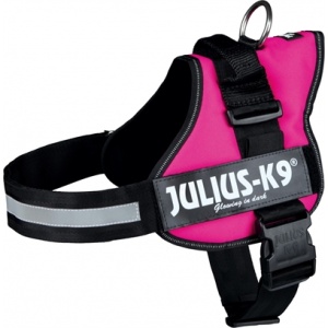 Julius k9 power-harnas / tuig voor labels fuchsia