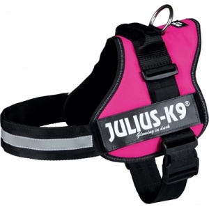 Julius k9 power-harnas / tuig voor labels fuchsia