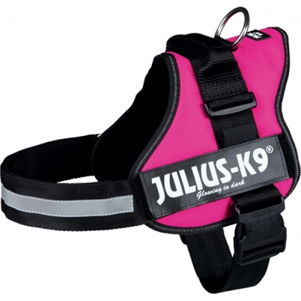 Julius k9 power-harnas / tuig voor labels fuchsia