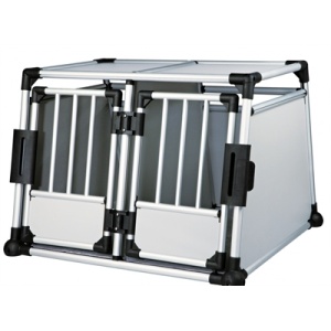 Trixie transportbox dubbel aluminium