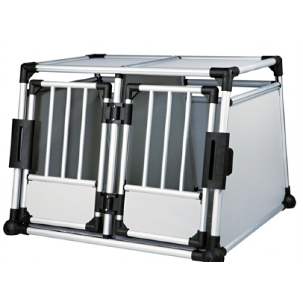 Trixie transportbox dubbel aluminium