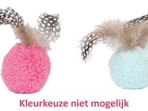 Happy pet dotties bal met veren assorti