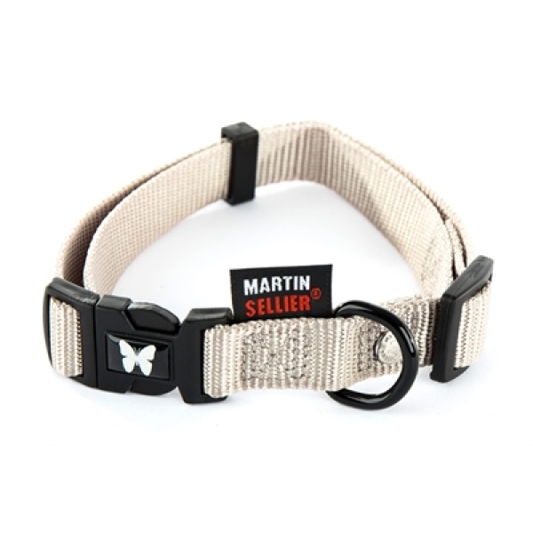 Martin sellier halsband nylon grijs verstelbaar