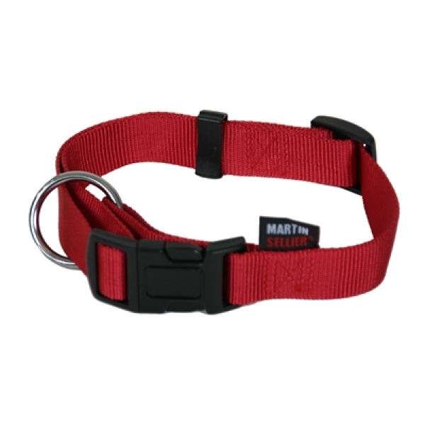 Martin sellier halsband basic nylon rood