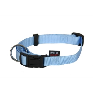 Martin sellier halsband basic nylon blauw