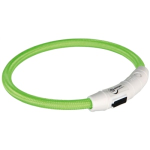 Trixie halsband flash light lichtgevend usb oplaadbaar groen