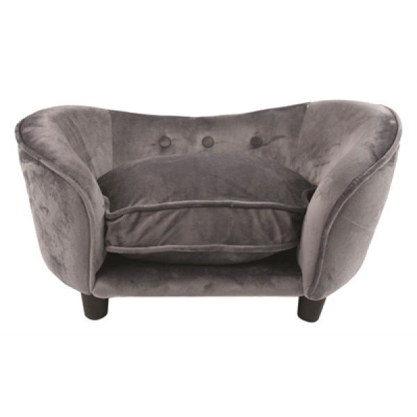 Enchanted hondenmand sofa ultra pluche snuggle donkergrijs