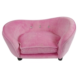 Enchanted hondenmand / sofa ultra pluche snuggle licht roze