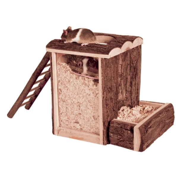 Trixie natural living speel- en graaftoren hamster