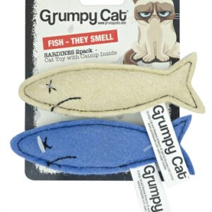 Grumpy cat sardines met catnip