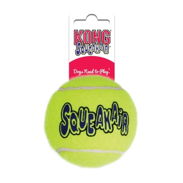 Kong squeakair tennisbal geel met piep