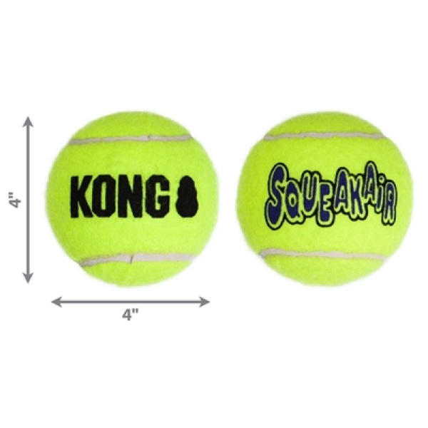 Kong squeakair tennisbal geel met piep