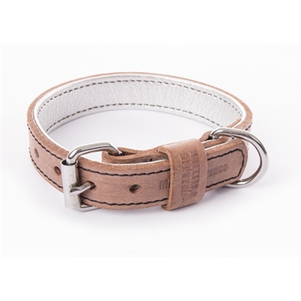 Martin sellier halsband hond dakota leer zalmkleurig