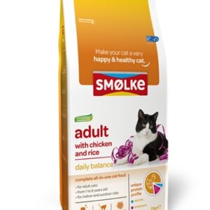 Smolke cat adult kip / rijst