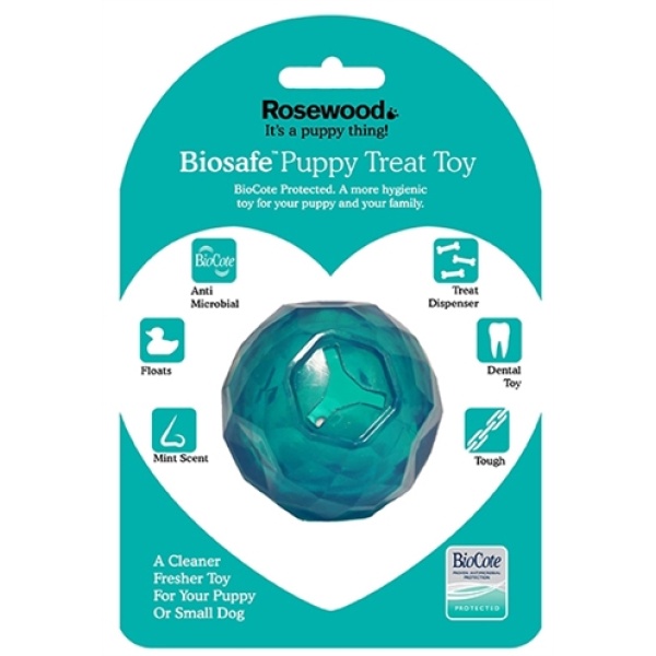 Biosafe puppy snack bal blauw