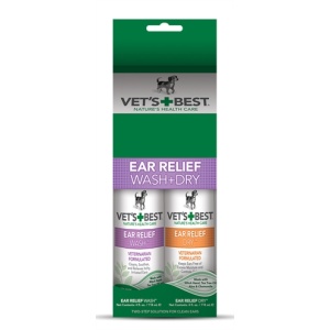 Vets best ear wash & dry combo pack