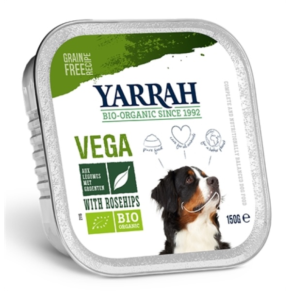 Yarrah dog alu brokjes vega met rozenbottels