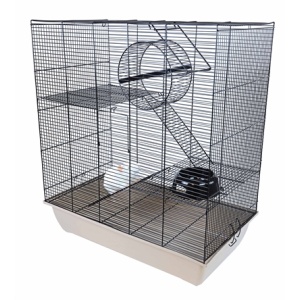 Interzoo rattenkooi rat 70 zwart / beige