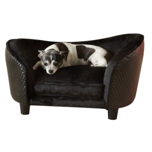 Enchanted hondenmand sofa ultra pluche snuggle wicker bruin