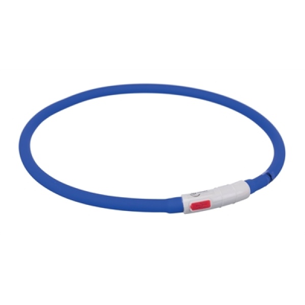 Trixie halsband usb flash light lichtgevend oplaadbaar royal blauw