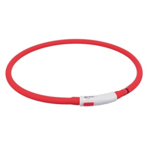 Trixie halsband usb flash light lichtgevend oplaadbaar rood