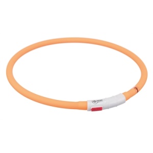 Trixie halsband usb flash light lichtgevend oplaadbaar oranje