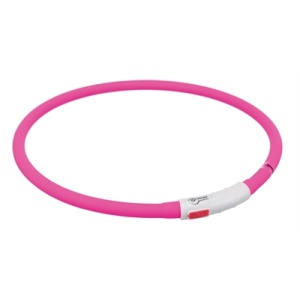 Trixie halsband usb flash light lichtgevend oplaadbaar roze