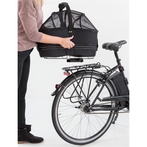 Trixie fietsmand bagage drager breed zwart