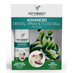 Vets best dental spray met floss kit