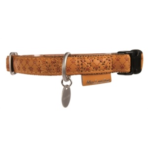 Macleather halsband bruin