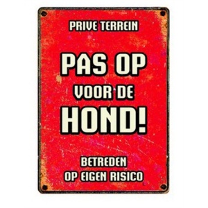 Plenty gifts waakbord blik pas op voor de hond