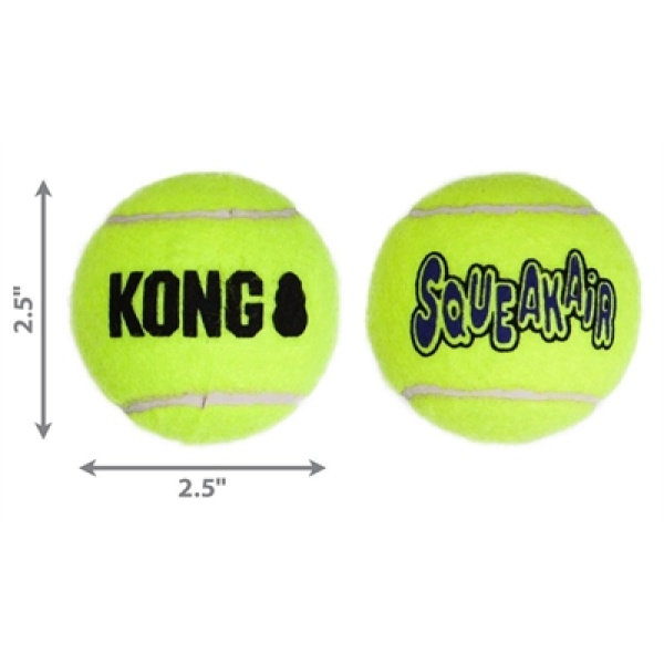 Kong squeakair tennisbal geel met piep