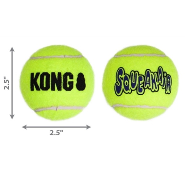 Kong squeakair tennisbal geel met piep